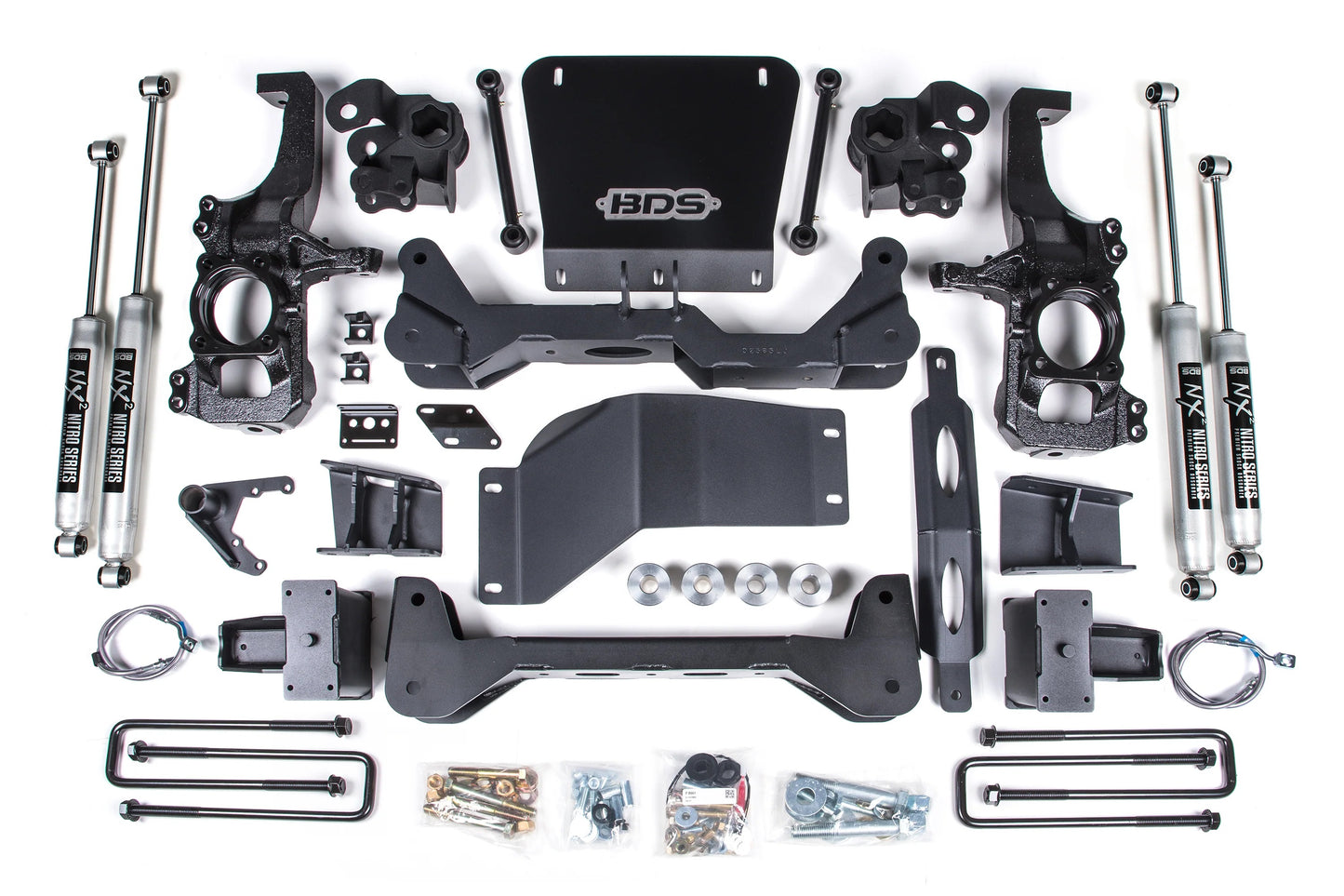 BDS 20-25 GM 2500HD,3500HD WITH OVERLOAD,6.5" LIFT BLOCK KIT WITH NITRO SHOCKS