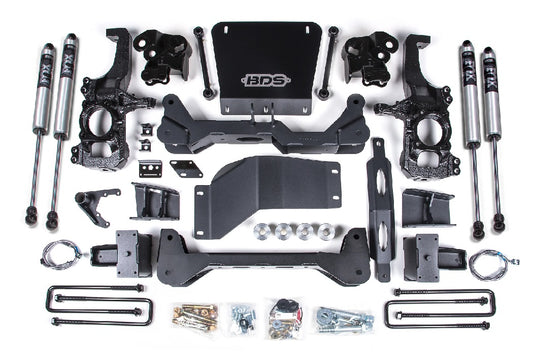 BDS 20-25 GM 2500HD,3500HD 5" BLOCK W/O OVERLOAD,5" LIFT KIT,FOX 2.0 SHOCKS