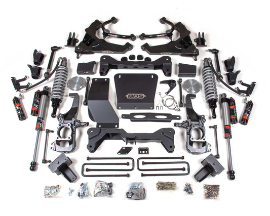 BDS 20-25 GM 2500HD,3500HD W/O OVERLOAD,6.5" LIFT BLOCK KIT W/ FOX 2.5 COILOVERS