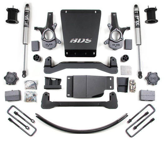 BDS 2007-2013 CHEVY,GMC 1500 4WD 6" LIFT BLOCK KIT WITH FOX SHOCKS