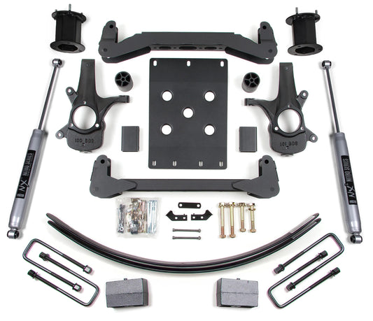 BDS 2007-2013 CHEVY,GMC 1500 2WD 6" LIFT BLOCK KIT WITH NITRO SHOCKS