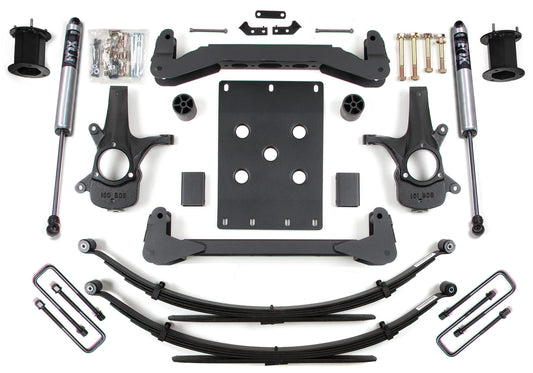 BDS 2007-2013 CHEVY,GMC 1500 2WD 6" LIFT LEAF SPRINGS KIT WITH FOX 2.0 SHOCKS