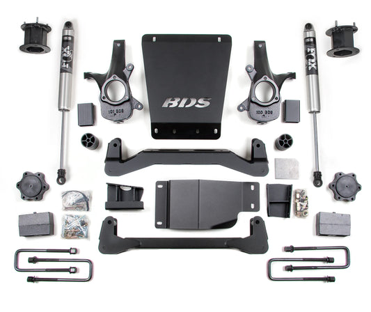 BDS 2007-2013 CHEVY,GMC 1500 4WD 4.5" LIFT BLOCK KIT WITH FOX SHOCKS