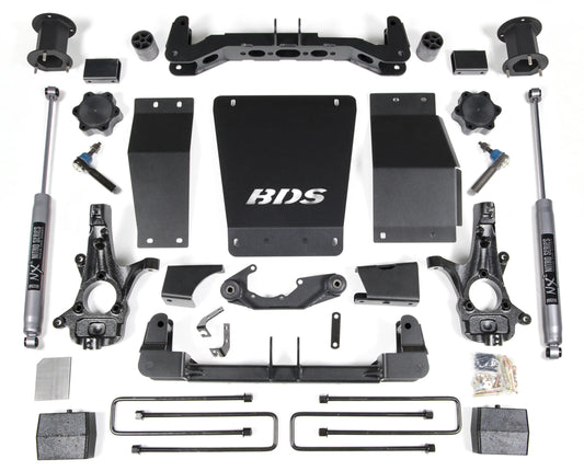 BDS 2014-2018 CHEVY,GMC 1500 4WD CAST STEEL ARMS,4.5" LIFT BLOCK KIT,NITRO SHOCK