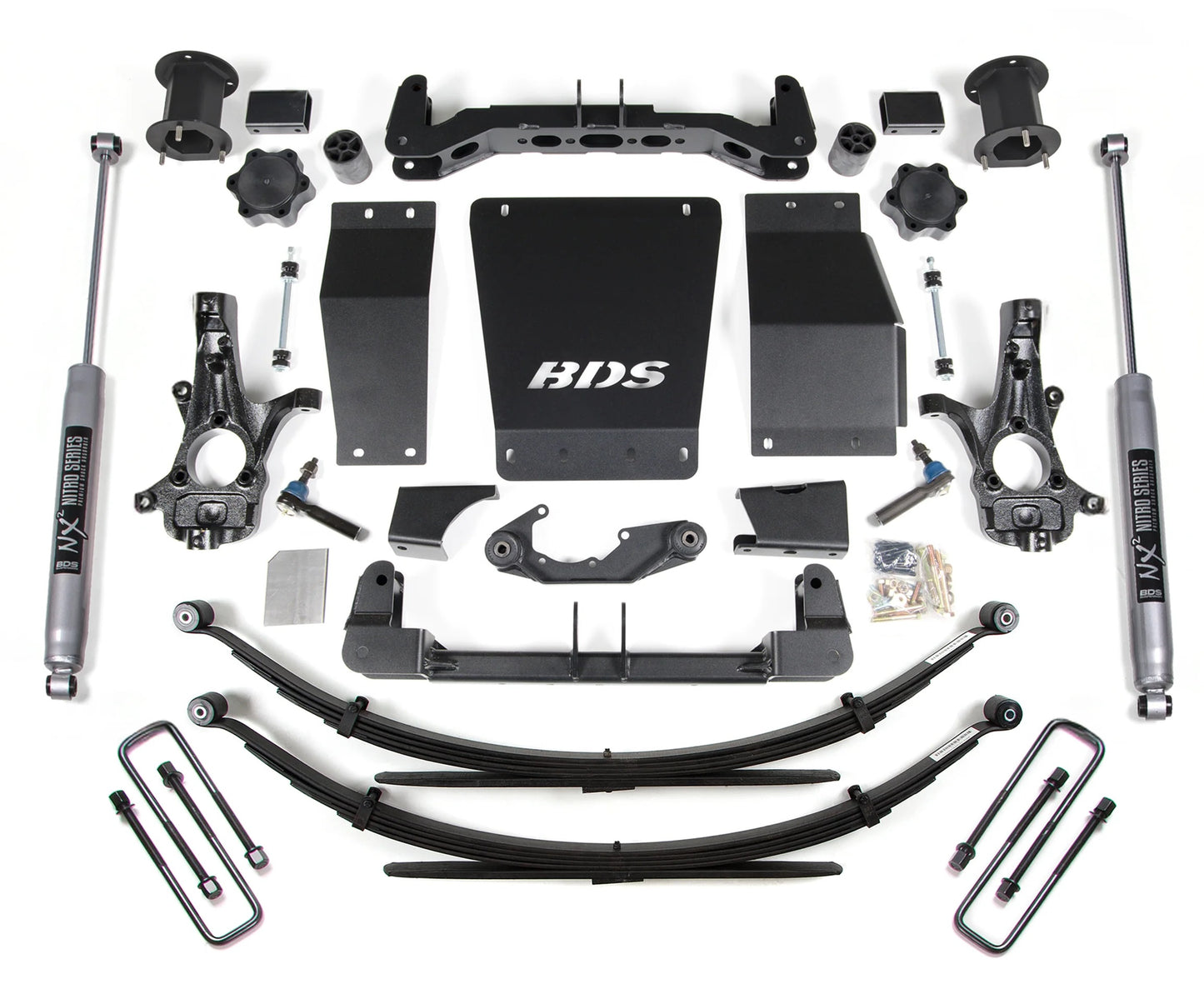 BDS 2014-2018 CHEVY,GMC 1500 4WD CAST STEEL ARMS,4.5" LIFT LEAF SPRING KIT,NITRO