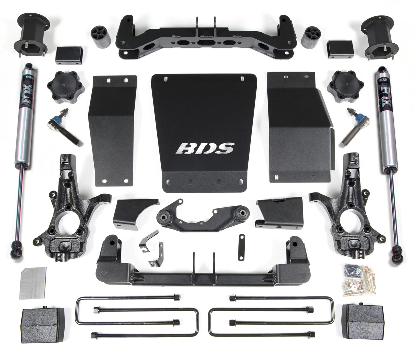 BDS 2014-2018 CHEVY,GMC 1500 4WD STAMPED OR ALUM ARMS,4.5" LIFT BLOCK KIT,FOX