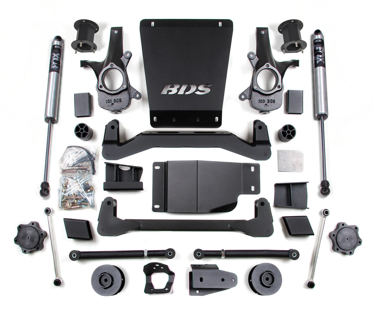 BDS 07-14 TAHOE,YUKON,SUBURBAN 4WD,4.5" LIFT,2" REAR,WITH FOX SHOCKS
