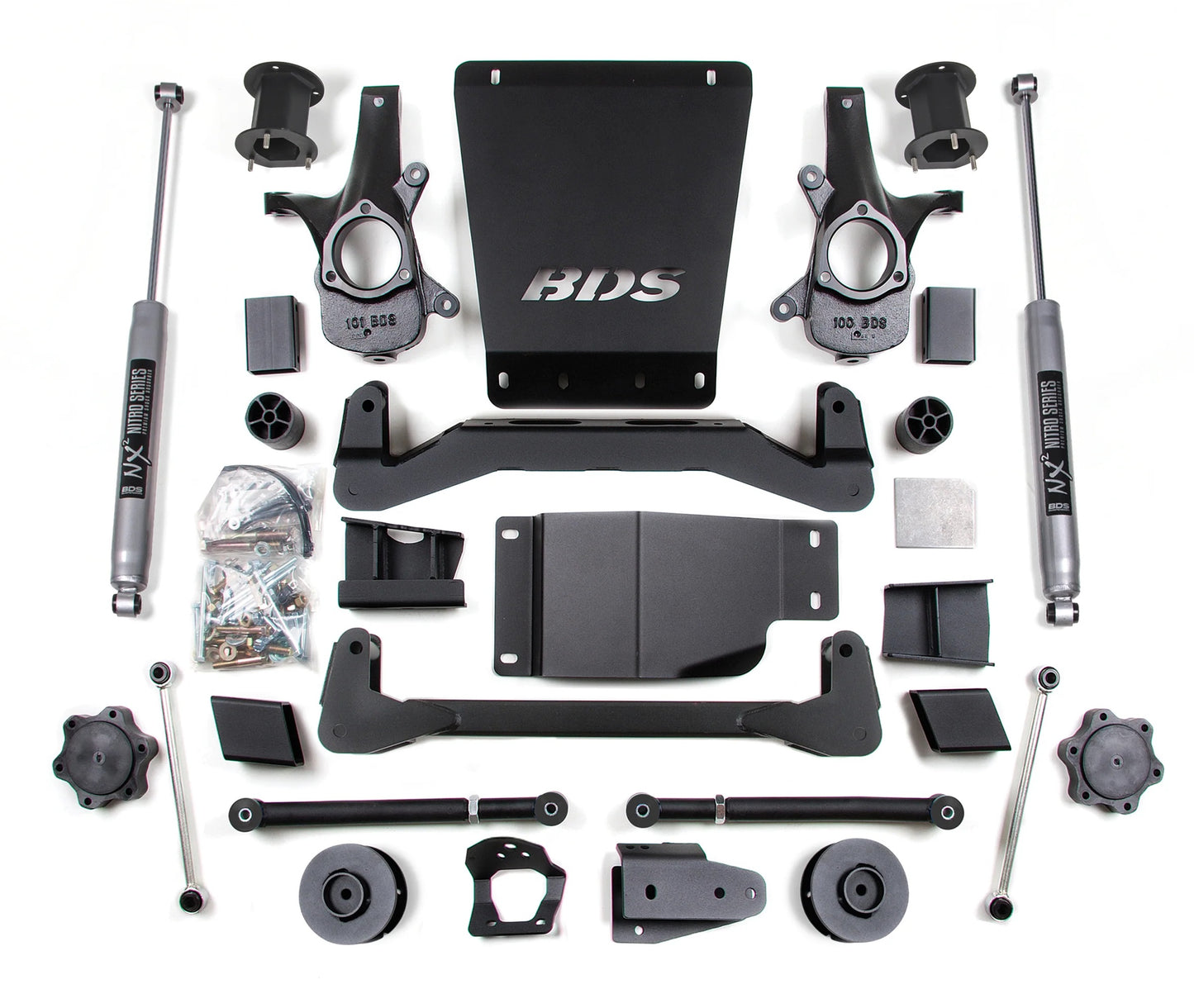 BDS 07-14 TAHOE,YUKON,SUBURBAN 4WD,4.5" LIFT,2" REAR,WITH NITRO SHOCKS