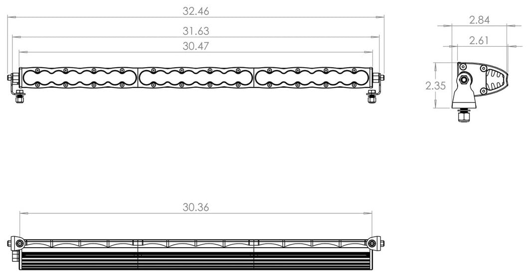 BAJA DESIGNS S8 30" AMBER DRIVING,COMBO LIGHT BAR,STRAIGHT