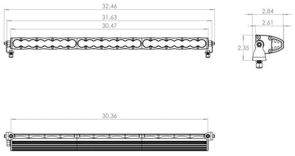 BAJA DESIGNS S8 30" AMBER DRIVING,COMBO LIGHT BAR,STRAIGHT