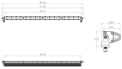 BAJA DESIGNS S8 40" AMBER DRIVING,COMBO LIGHT BAR,STRAIGHT