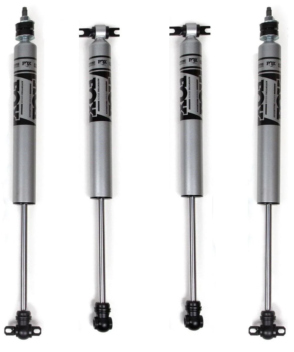 FOX ADVENTURE SHOCK SET,FRONT & REAR,97-06 JEEP WRANGLER TJ,2" LIFT