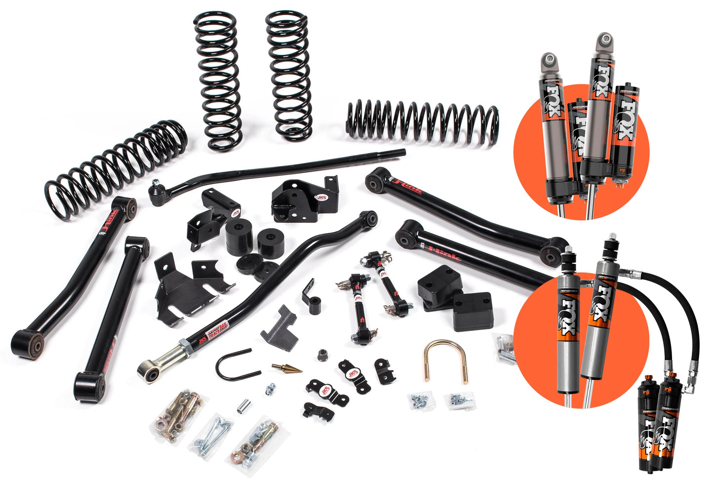JKS 07-18 WRANGLER JK 4DR 3.5" J-KONNECT SUSP LIFT KIT,FOX 2.5 PES R/R DSC 4WD
