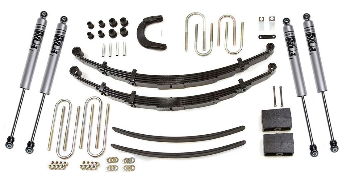 ZONE 1973-1976 CHEVY,GMC 1500 TRUCKS,SUV 6" LEAF SPRING LIFT KIT,FOX SHOCKS