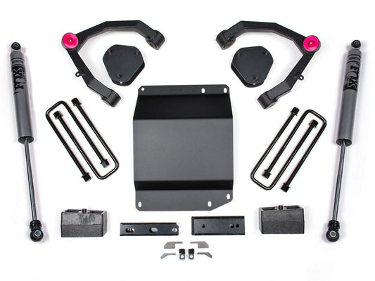 ZONE 2007-2013 CHEVY,GMC 1500 4WD TRUCK 3.5" UPPER CONTROL ARM LIFT,W/FOX SHOCKS
