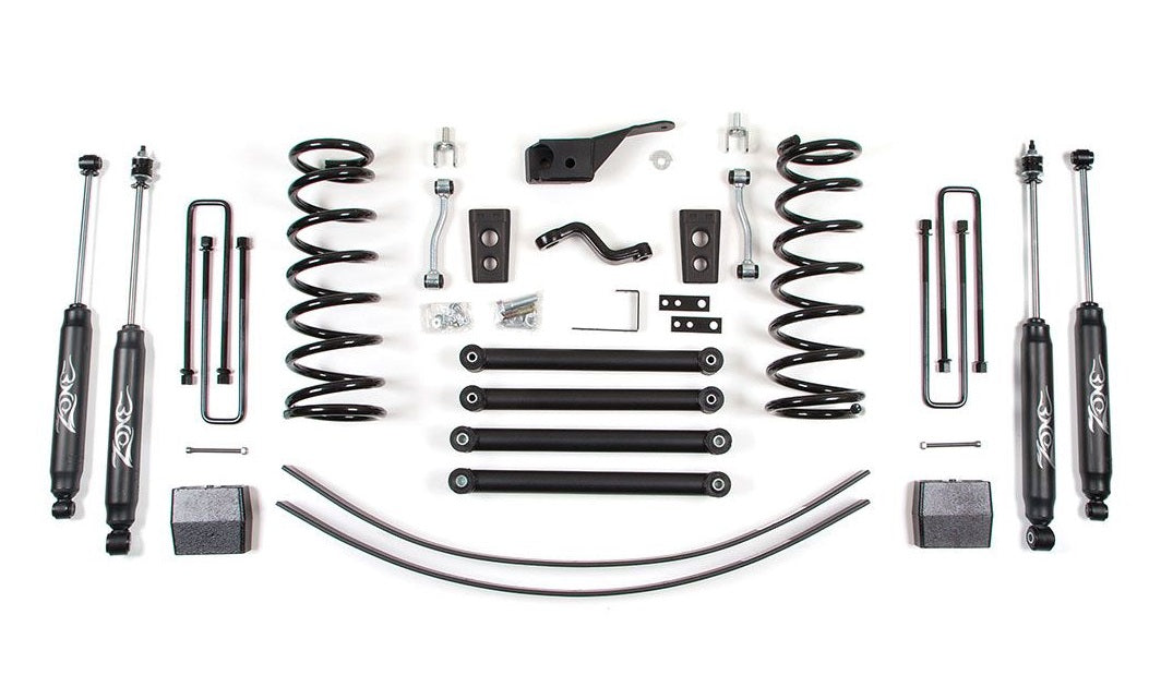 ZONE 1994-1999 DODGE RAM 1500 4WD 5" COIL SPRING LIFT KIT,NITRO SHOCKS