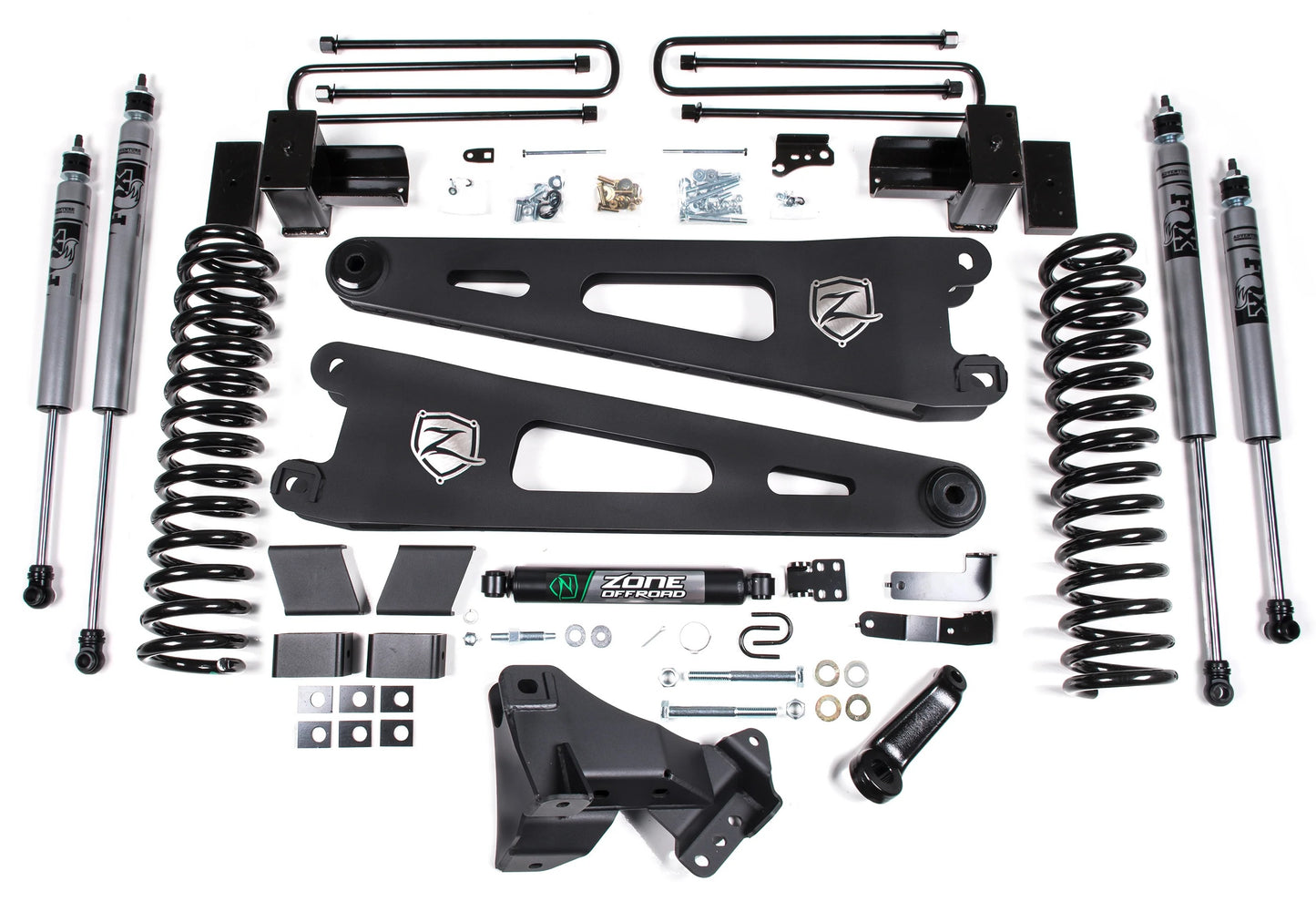 ZONE 2017-2019 F250,F350 4WD GAS W/O OVERLOAD 4" SUSPENSION LIFT,FOX