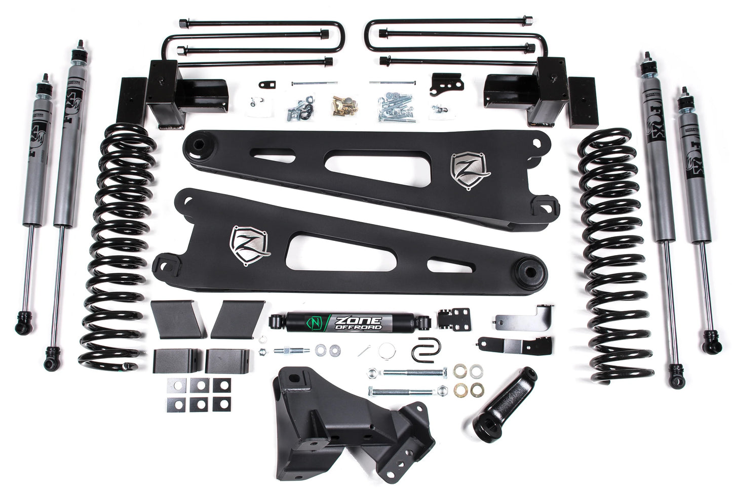ZONE 2017-2019 F250,F350 4WD GAS W/ OVERLOAD 4" SUSPENSION LIFT,FOX