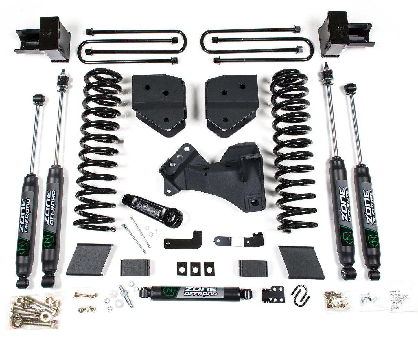 ZONE 2017-2019 F250,F350 4WD GAS W/ OVERLOAD 4" SUSPENSION LIFT KIT,NITRO SHOCKS