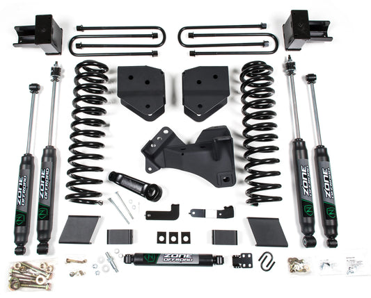 ZONE 2017-2019 F250,F350 4WD GAS W/ OVERLOAD 4" SUSPENSION LIFT KIT,NITRO SHOCKS