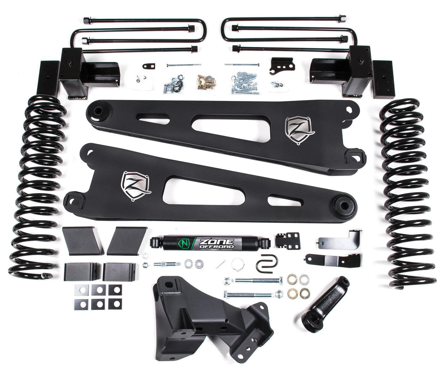 ZONE 2017-2019 F250,F350 4WD DIESEL W/O OVERLOAD 4" SUSPENSION LIFT KIT