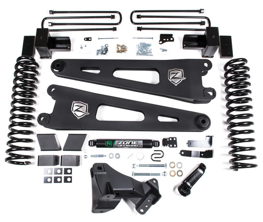 ZONE 2017-2019 F250,F350 4WD DIESEL W/O OVERLOAD 4" SUSPENSION LIFT KIT