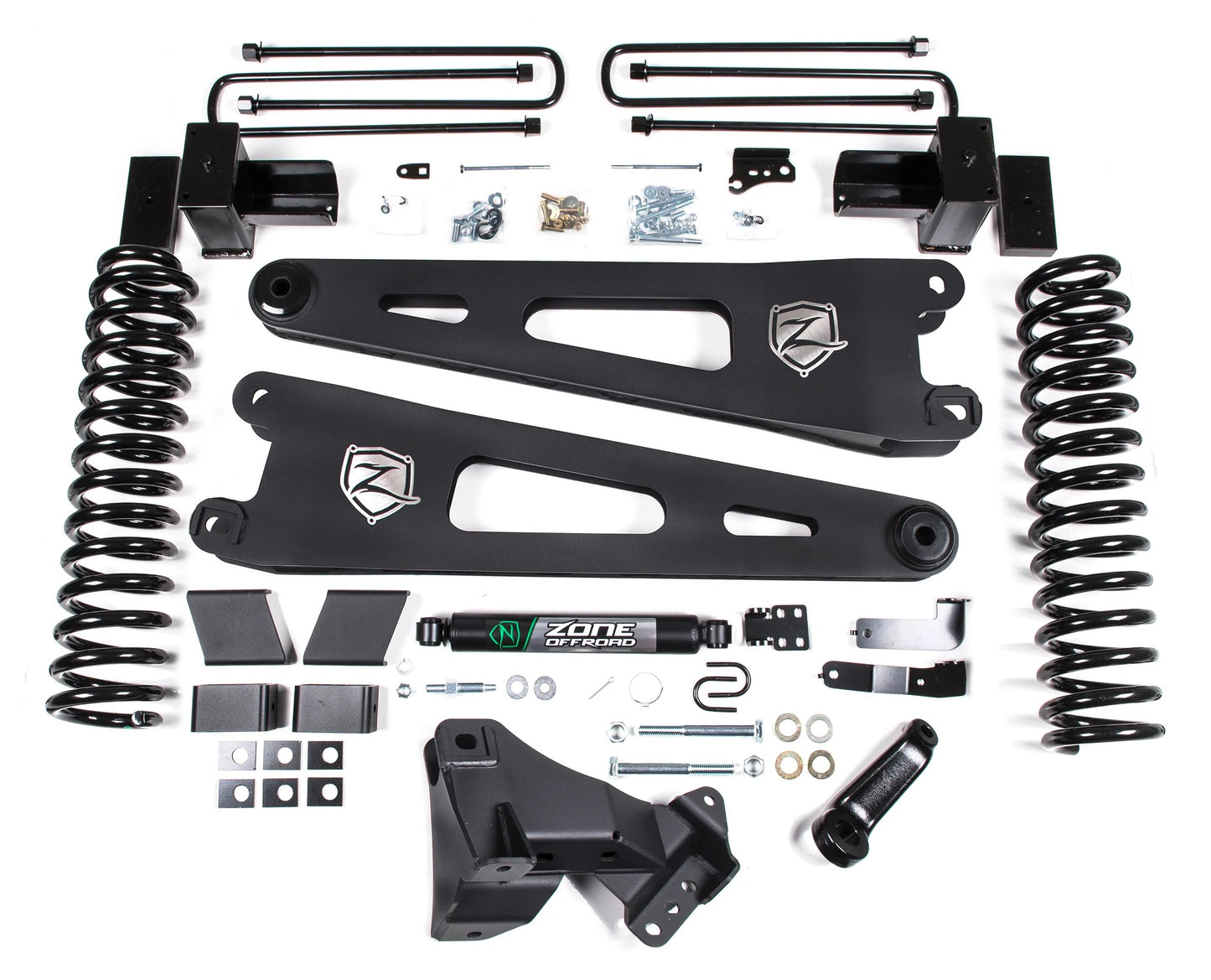 ZONE 2017-2019 F250,F350 4WD DIESEL W/ OVERLOAD 4" SUSPENSION LIFT KIT