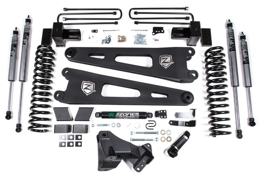 ZONE 2017-2019 F250,F350 4WD DIESEL W/ OVERLOAD 4" SUSPENSION LIFT,FOX