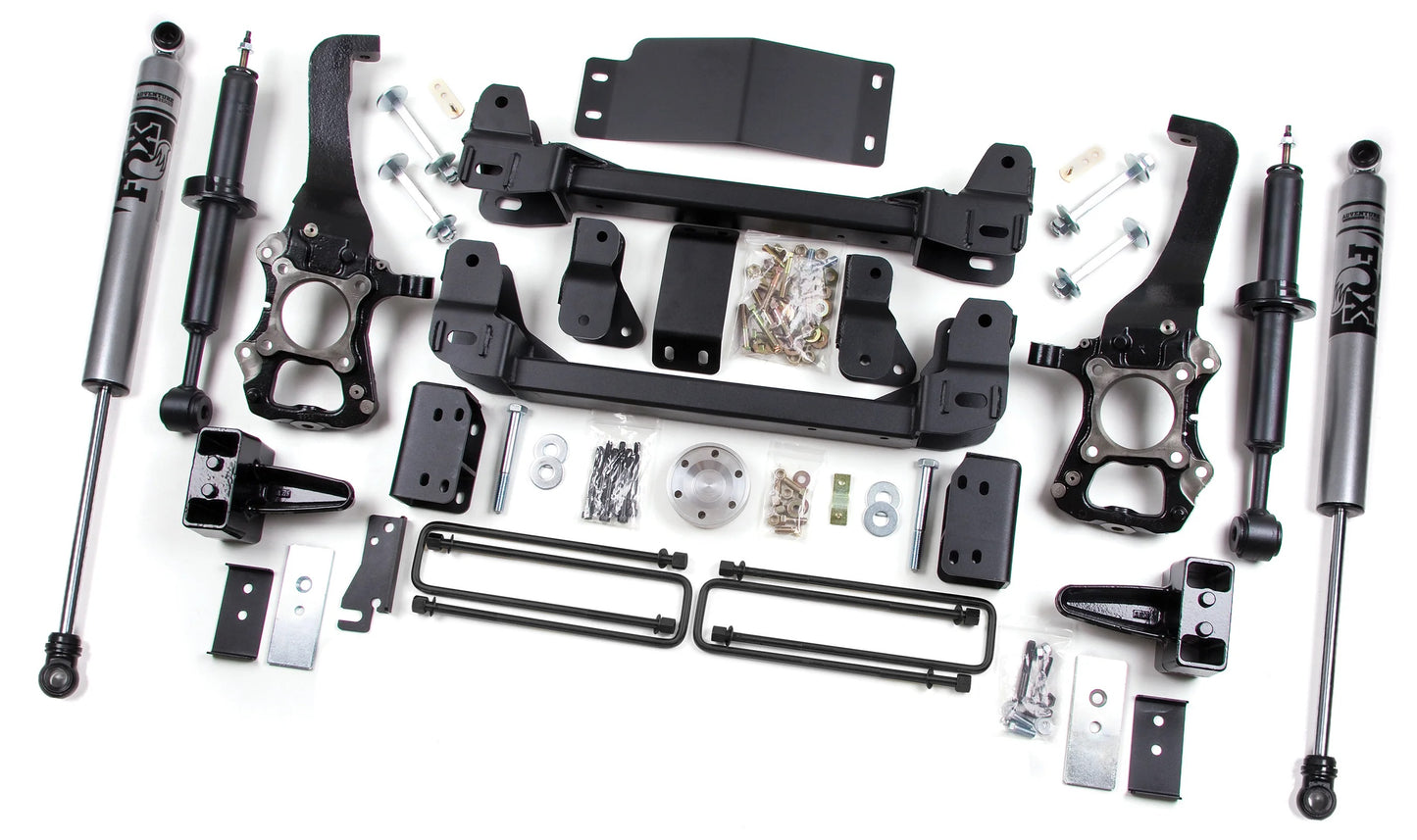 ZONE 2009-2013 FORD F-150 4WD 6" SUSPENSION LIFT KIT,5" BLOCK,FOX SHOCKS