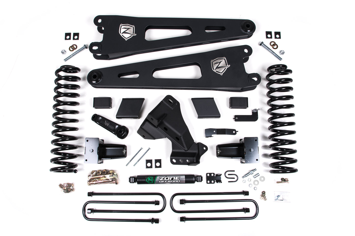 ZONE 2023-2025 F250,F350 4WD DIESEL 2-LEAF,5" RADIUS ARM LIFT KIT