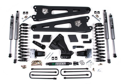 ZONE 2023-2025 F250,F350 4WD DIESEL 2-LEAF,5" RADIUS ARM LIFT KIT & FOX SHOCKS