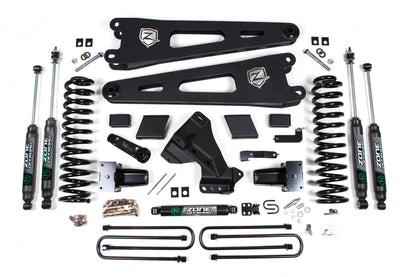 ZONE 2023-2025 F250,F350 4WD DIESEL 2-LEAF,5" RADIUS ARM LIFT KIT & NITRO SHOCKS