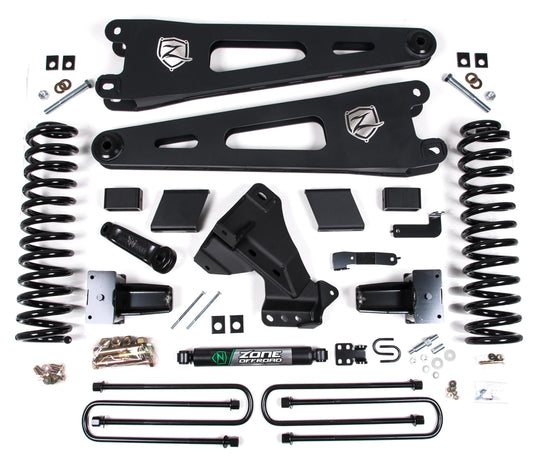 ZONE 2023-2025 F250,F350 4WD DIESEL 3-LEAF,5" RADIUS ARM LIFT KIT