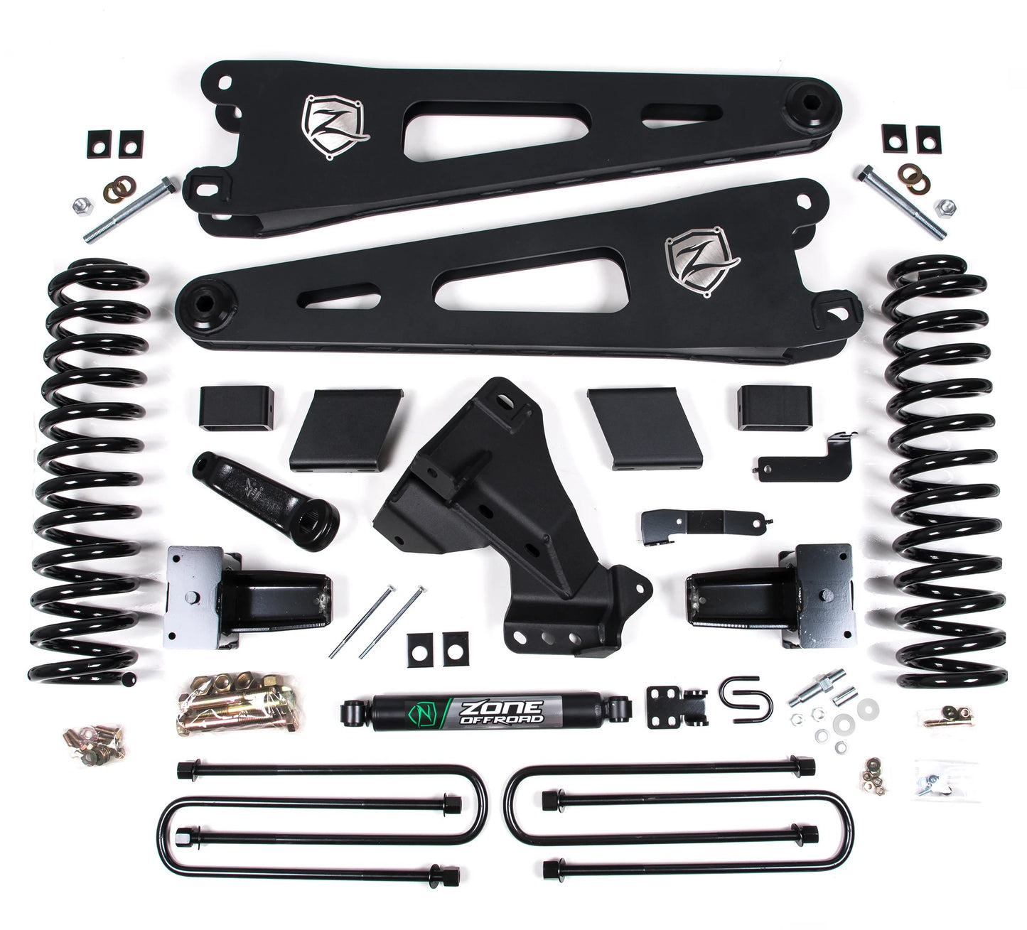 ZONE 2023-2025 F250,F350 4WD GAS 3-LEAF,5" RADIUS ARM LIFT KIT