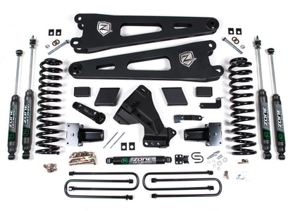 ZONE 2023-2025 F250,F350 4WD GAS 3-LEAF,5" RADIUS ARM LIFT KIT & NITRO SHOCKS