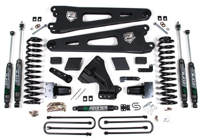 ZONE 2023-2025 F250,F350 4WD DIESEL 3-LEAF,5" RADIUS ARM LIFT KIT & NITRO SHOCKS