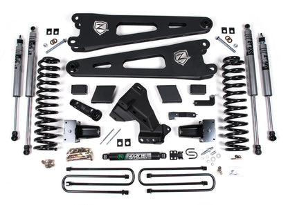 ZONE 2023-2025 F250,F350 4WD GAS,7" RADIUS ARM LIFT KIT WITH FOX SHOCKS