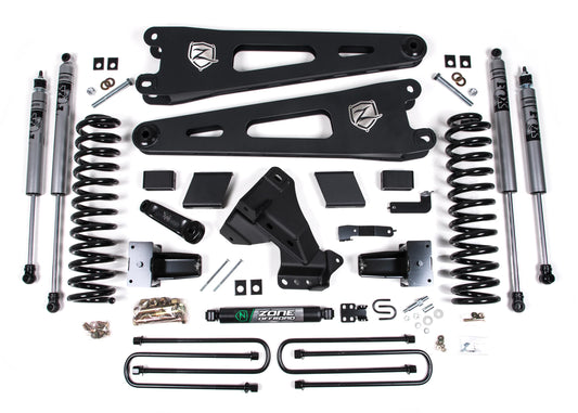 ZONE 2023-2025 F250,F350 4WD GAS,7" RADIUS ARM LIFT KIT WITH FOX SHOCKS