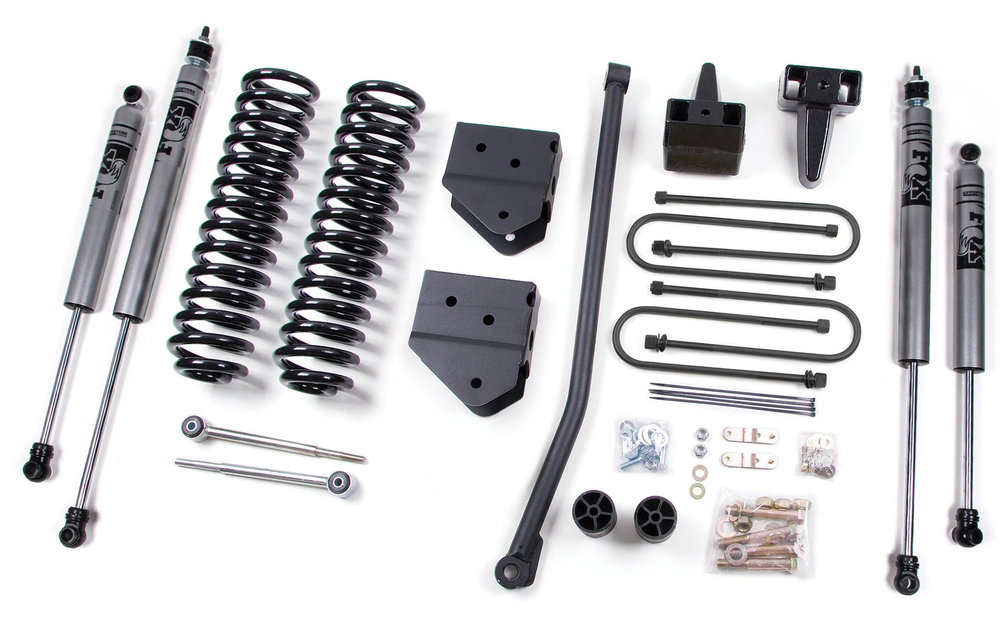 ZONE 2005-2007 FORD F-250,F-350 4WD GAS 4" SUSPENSION LIFT KIT WITH FOX SHOCKS