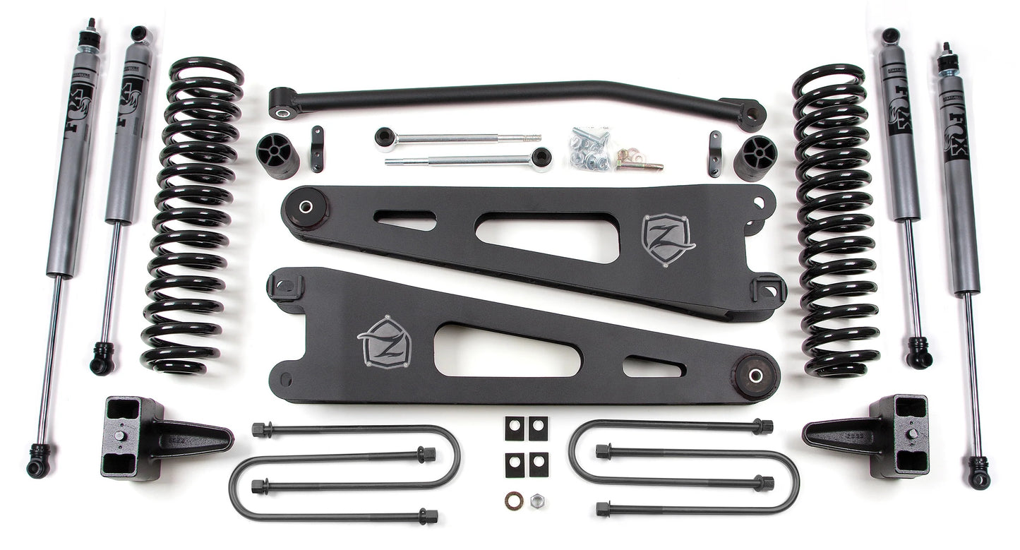 ZONE 2005-2007 FORD F-250,F-350 4WD GAS 4" SUSPENSION LIFT KIT,RADIUS ARMS,FOX