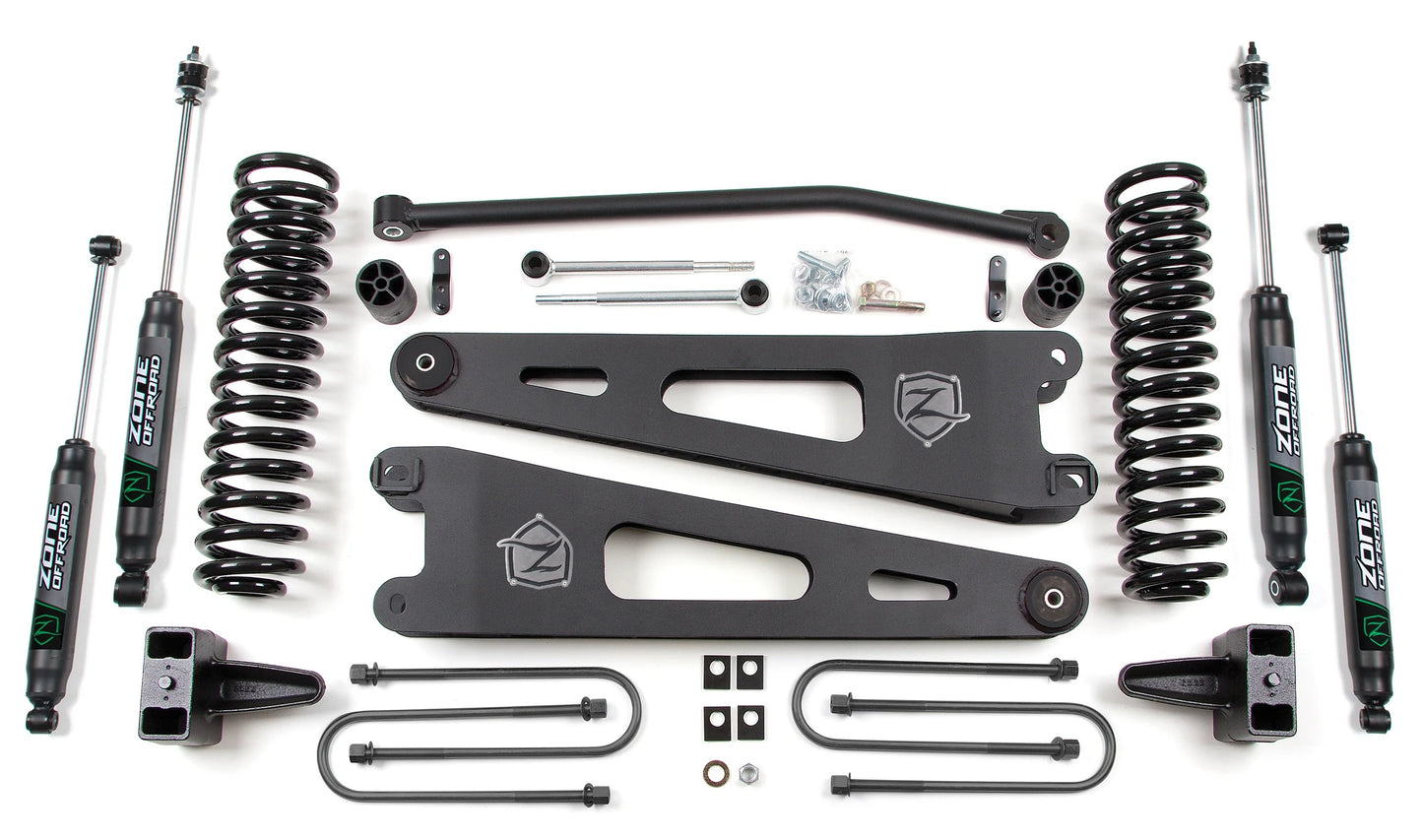 ZONE 2005-2007 FORD F-250,F-350 4WD GAS 4" SUSPENSION LIFT KIT,RADIUS ARMS,NITRO