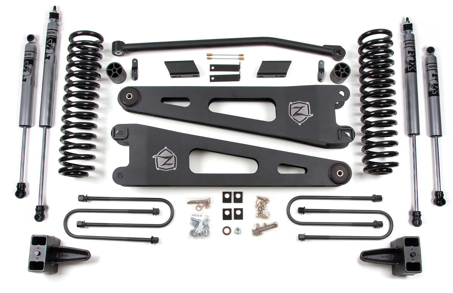 ZONE 2008-2010 FORD F-250,F-350 4WD GAS 4" SUSPENSION LIFT,RADIUS ARMS,FOX