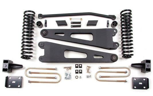 ZONE 2011-2016 F250/350 GAS 4WD W/O OVERLOAD 4" RADIUS ARM LIFT KIT