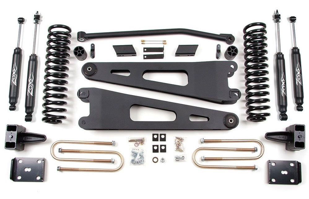 ZONE 2011-2016 F250/350 DIESEL 4WD WITH OVERLOAD 4" RADIUS ARM LIFT,NITRO SHOCKS