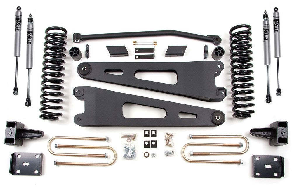 ZONE 2011-2016 F250/350 GAS 4WD WITH OVERLOAD 4" RADIUS ARM LIFT,FOX SHOCKS