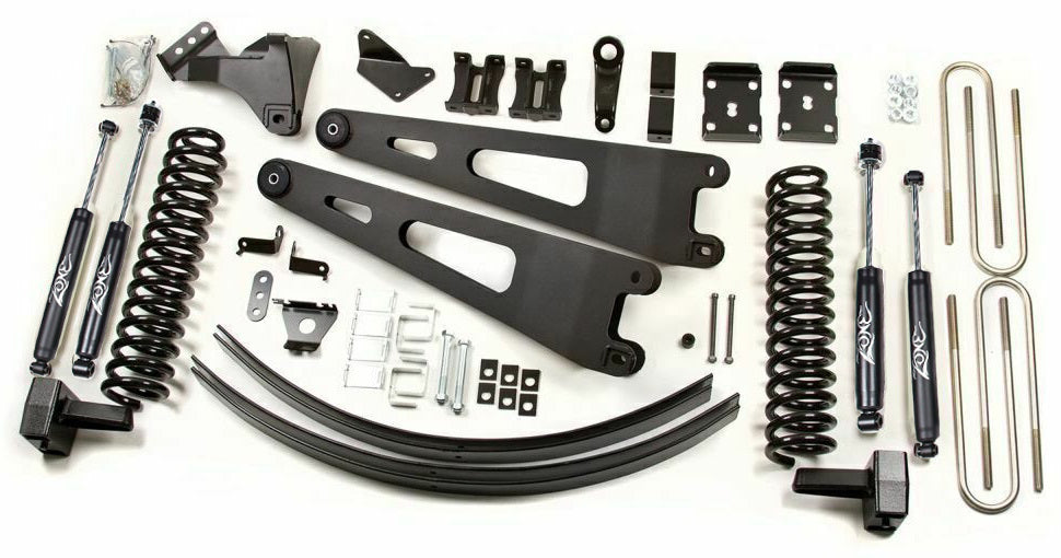 ZONE 2011-2016 F250/350 DIESEL 4WD W/O OVERLOAD 6" RADIUS ARM LIFT,NITRO SHOCKS