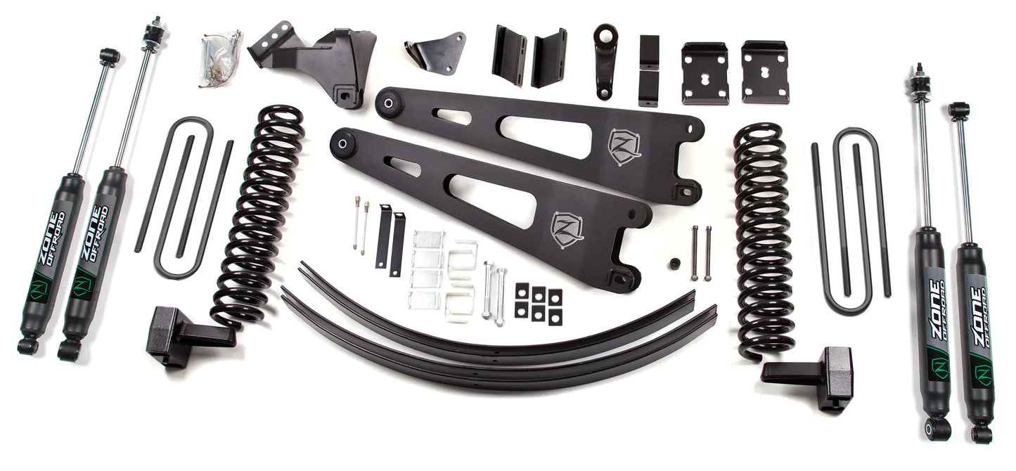 ZONE 2008-2010 FORD F-250,F-350 4WD DIESEL W/O OVERLOAD 6" LIFT,RADIUS ARM,NITRO