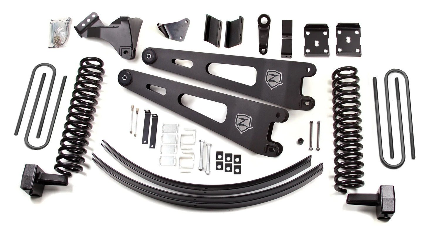 ZONE 2008-2010 FORD F-250,F-350 4WD GAS W/O OVERLOAD 6" LIFT,RADIUS ARMS