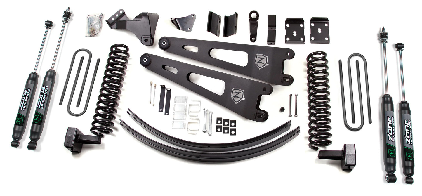 ZONE 2008-2010 FORD F-250,F-350 4WD GAS W/ OVERLOAD 6" LIFT,RADIUS ARM,NITRO