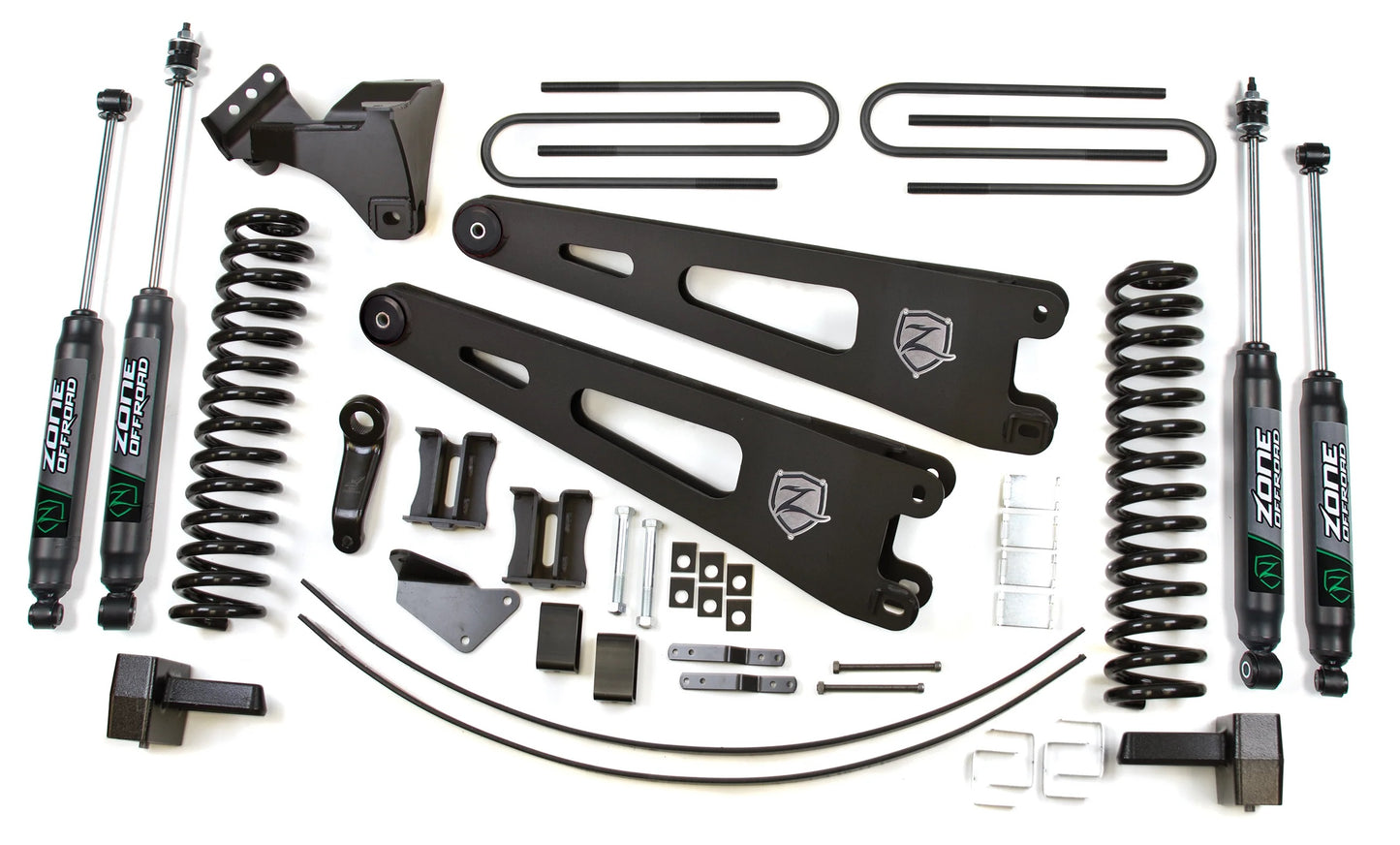 ZONE 2005-2007 FORD F-250,F-350 4WD DIESEL 6" SUSPENSION LIFT,RADIUS ARMS,NITRO